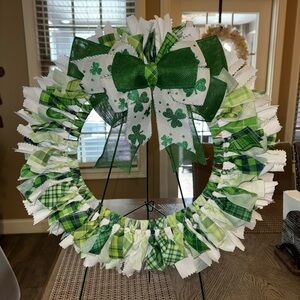 Hand Crafted Green Plaid Holiday Wreath